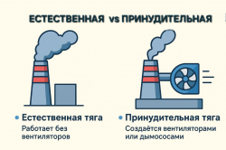 Естественная и принудительная тяга.